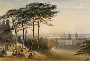 Greenwich from Observatory Hill, c.1850