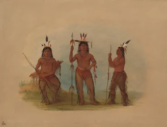 Aleutian Chief and Two Warriors