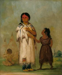 Assiniboin Woman and Child