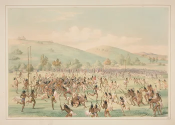 Ball Play, Plate 23 from the North American Indian Portfolio