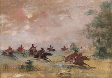 Comanche War Party, Mounted on Wild Horses, 1834-1837