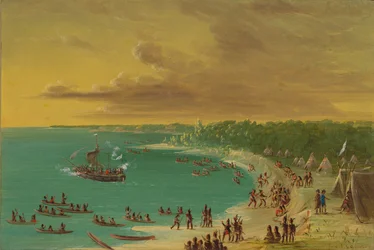 First Sailing of the Griffin on Lake Erie. August 7, 1679, 1847-1848