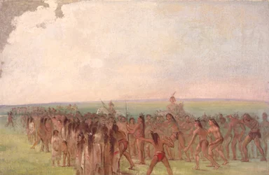 Footrace behind the Mandan Village, 1832-1833
