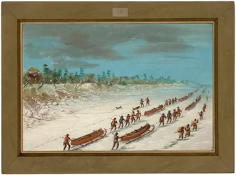 La Salle Crossing Lake Michigan on the Ice. December 8