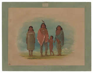 Patagon Chief, His Brother, and Daughter