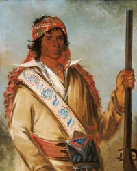 Steeh-tcha-kó-me-co, Great King called Ben Perryman, a Chief, 1834