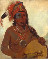 Tóh-to-wah-kón-da-pee, Blue Medicine, a Medicine Man of the Ting-ta-to-ah Band