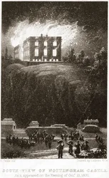 Nottingham Castle on Fire, Viewed from the South
