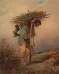 A Man Carrying Twigs