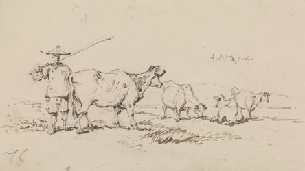 A Peasant with Cattle