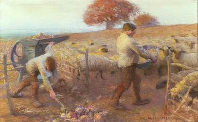 A Sheepfold at Evening