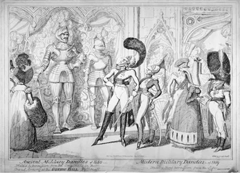 Ancient and Modern Military Dandies, 1835