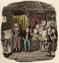 Oliver introduced to the respectable old gentleman - Illustration for 