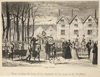 Jane Meeting the Body of Her Husband on Her Way to the Scaffold, from The Tower of London