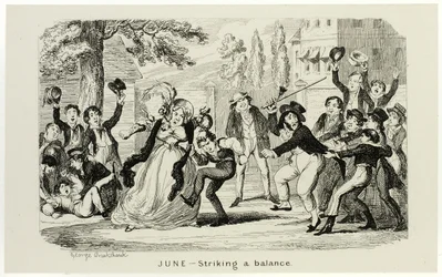 June - Striking a Balance from George Cruikshank