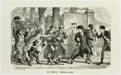 October - Notice to Quit from George Cruikshank