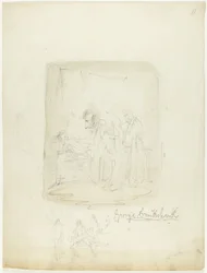 Sheet of Sketches with Self-Portrait