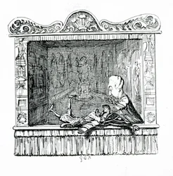 The doctor with Mr Punch