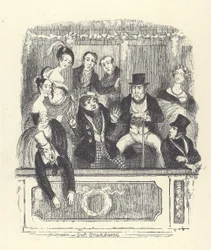 Victorian Theatregoers Crowd into a Box at a London Theatre