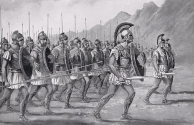 A Macedonian Phalanx, illustration from 