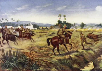 Private Charles Hull Saving the Life of Captain G E D Learoyd, Hafiz Kor, Northwest Frontier, India, 5 September 1915