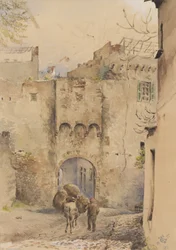 Gate at the Top of the Old Town, San Remo, 1877
