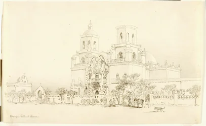 Untitled (transfer drawing for San Xavier Mission, Tucson, Arizona)