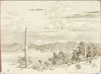 Untitled (transfer drawing for Verde River, Apache Reservation, Arizona)