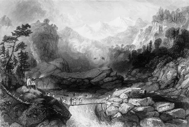 Crossing by a Sangha, near Jumnootree