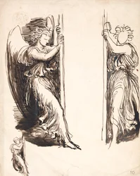 Studies for the Angels in The Court of Death