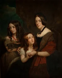 Lady Caroline Towneley with Two of Her Daughters, Caroline and Emily (copy after Francis Grant)