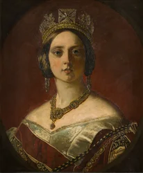 Portrait of Queen Victoria, when a young lady