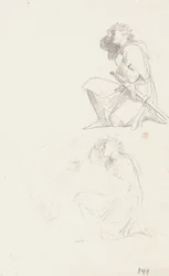 Studies of a Kneeling Knight