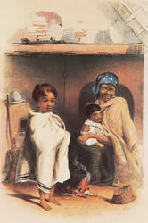 An Elderly Hottentot Woman in Her Hut Symbolizes Resilience