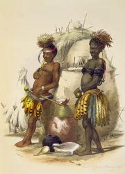 Dabiyaki and Upapazi, Zulu Boys in Dancing Dress, Plate 17 from 