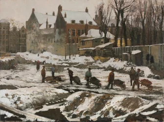 Construction Site in Amsterdam, c. 1902