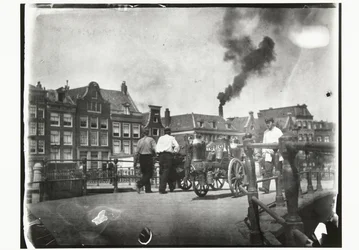 View of the Prinsengracht at the Bridge over the Leidsegracht in Amsterdam