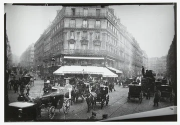 Street Scene at a Busy Intersection in Paris