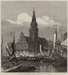 Townhall and Butter Market at Alkmaar, North Holland