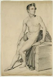 Untitled - Male Nude Copied from a Lithograph