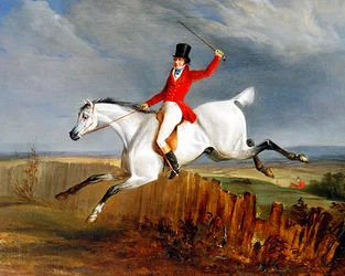 Gentleman on his grey hunter