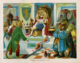 Tigret Asked King Lion XV to Allow Members of the Carnivore Association to Eat Other Animals, in 