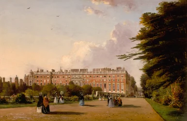 View of the South Front of Hampton Court Palace from the Broad Walk