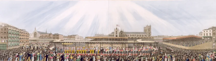 View of the Coronation Procession of King George IV from Westminster Hall to the Abbey, 19th July 1821