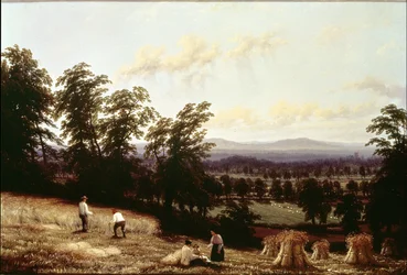 Haystacks near a River, near Harford, Warwickshire, 1872