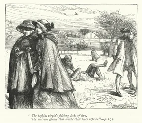 Illustration for The Deserted Village (engraving)
