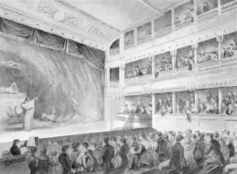 Interior of the Little Theatre, Haymarket in London