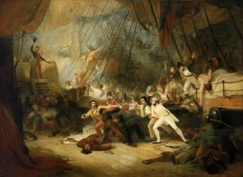 Nelson boarding the 