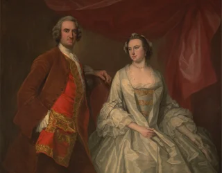A Man and a Woman, Possibly of the Missing Family, of Little Park House, Wickham, Hampshire