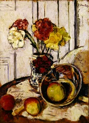 Still Life of Apples and Carnations